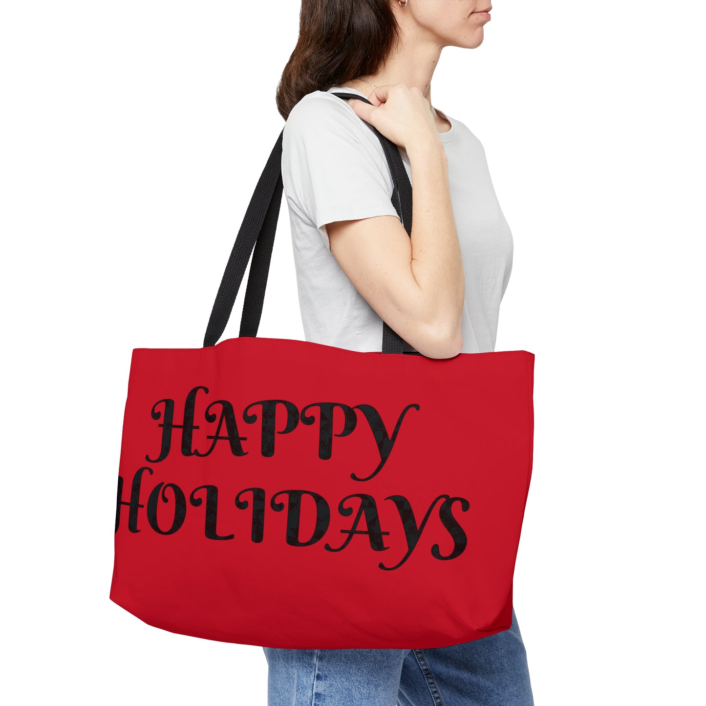 Happy Holidays Oversized Tote